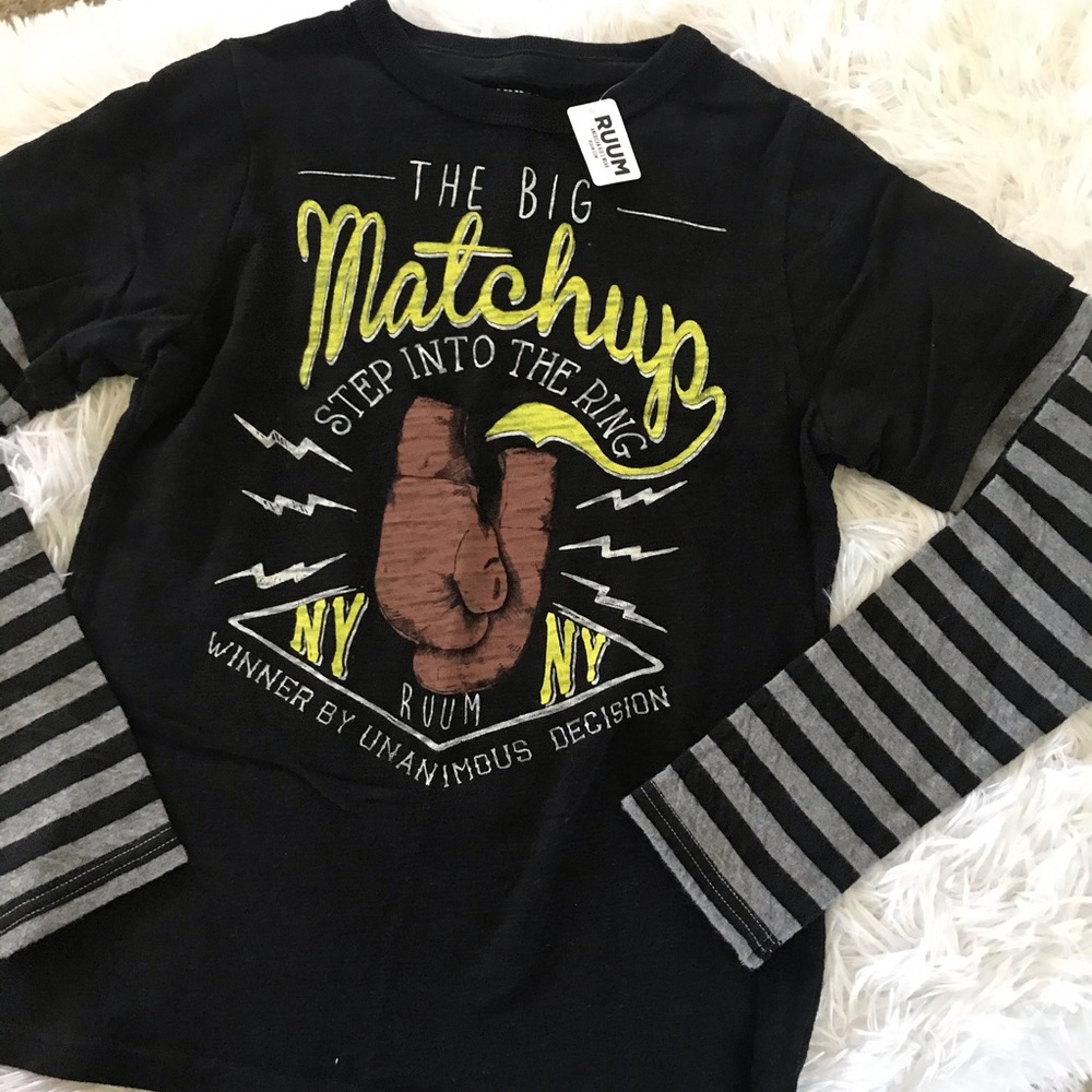 NEW HTF Boys S (7/8) Ruum Boxing Slub Tee